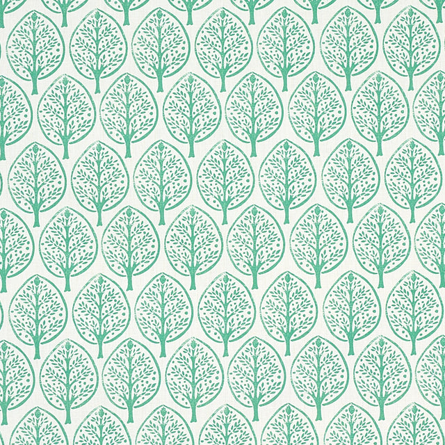 Schumacher Mini Burchettes Sea Glass Fabric - Eade's Wallpaper