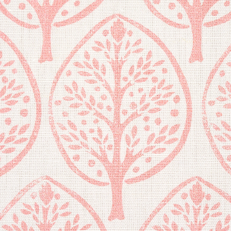 Schumacher Mini Burchettes Pink Fabric - Eade's Wallpaper