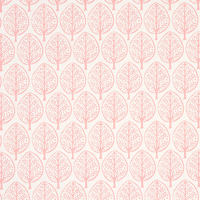 Schumacher Mini Burchettes Pink Fabric - Eade's Wallpaper