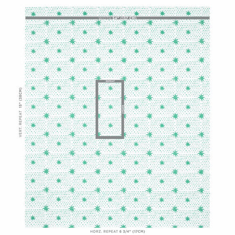 Schumacher Spot & Star Sea Glass Fabric - Eade's Wallpaper