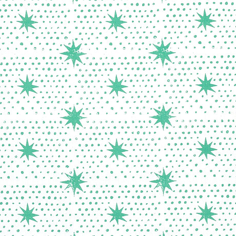 Schumacher Spot & Star Sea Glass Fabric - Eade's Wallpaper