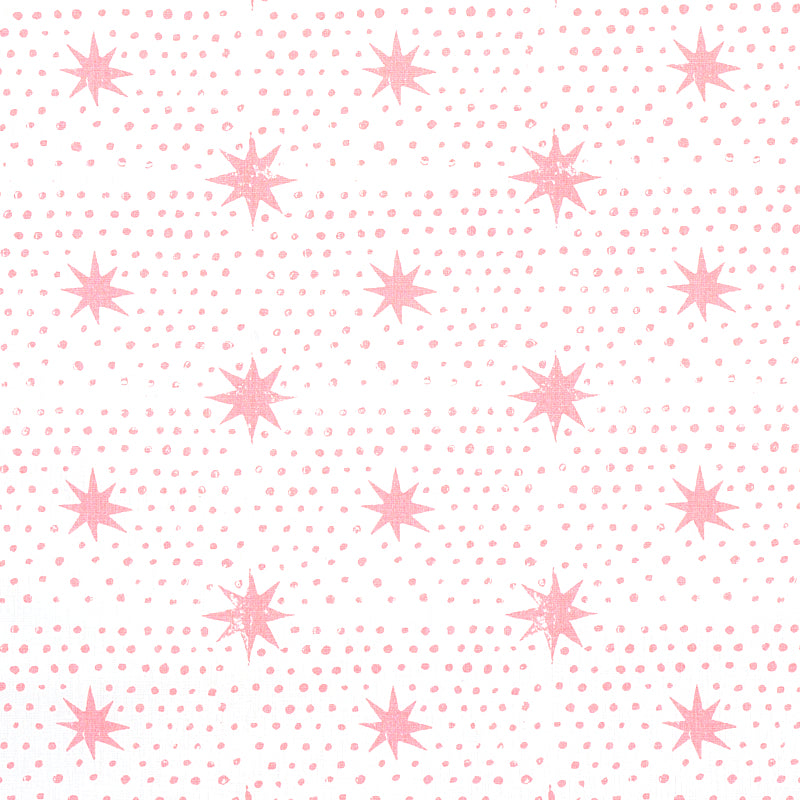 Schumacher Spot & Star Pink Fabric - Eade's Wallpaper