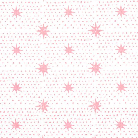 Schumacher Spot & Star Pink Fabric - Eade's Wallpaper