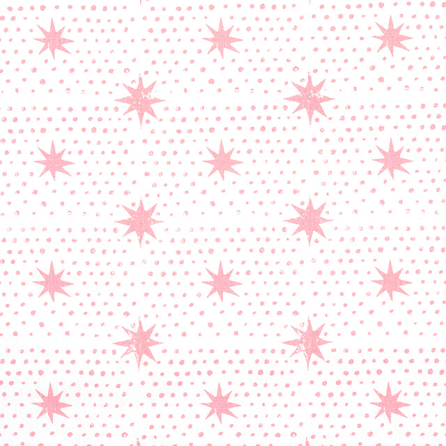 Schumacher Spot & Star Pink Fabric - Eade's Wallpaper