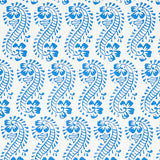 Schumacher Lani Blue Fabric - Eade's Wallpaper