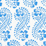 Schumacher Lani Blue Fabric - Eade's Wallpaper