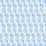 Schumacher Lani Blue Fabric - Eade's Wallpaper