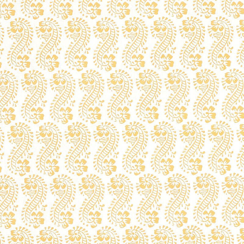 Schumacher Lani Gold Fabric - Eade's Wallpaper