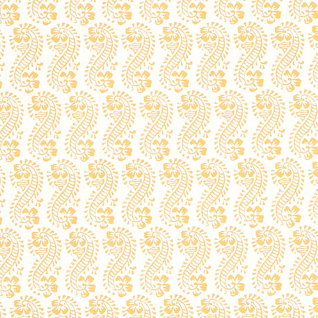 Schumacher Lani Gold Fabric - Eade's Wallpaper