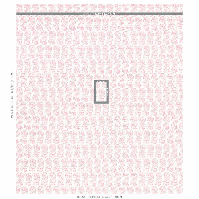 Schumacher Lani Pink Fabric - Eade's Wallpaper