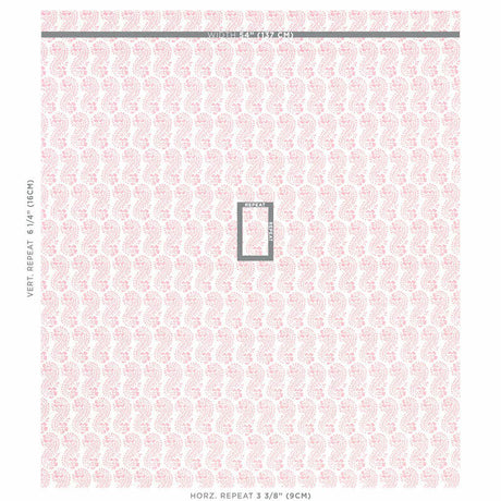 Schumacher Lani Pink Fabric - Eade's Wallpaper