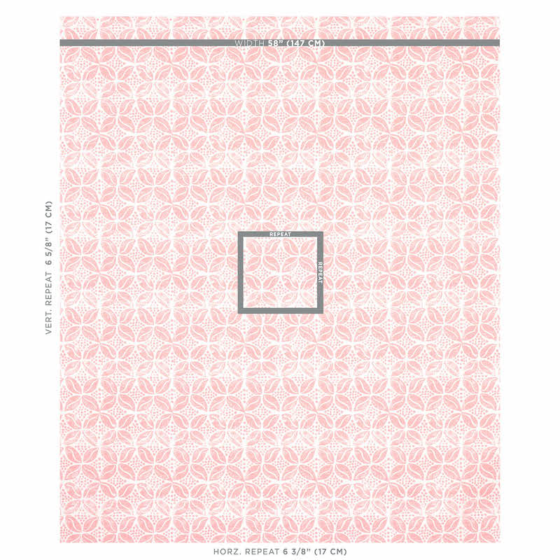 Schumacher Coffee Bean Pink Fabric