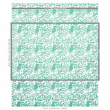 Schumacher Bird & Bee Sea Glass Fabric