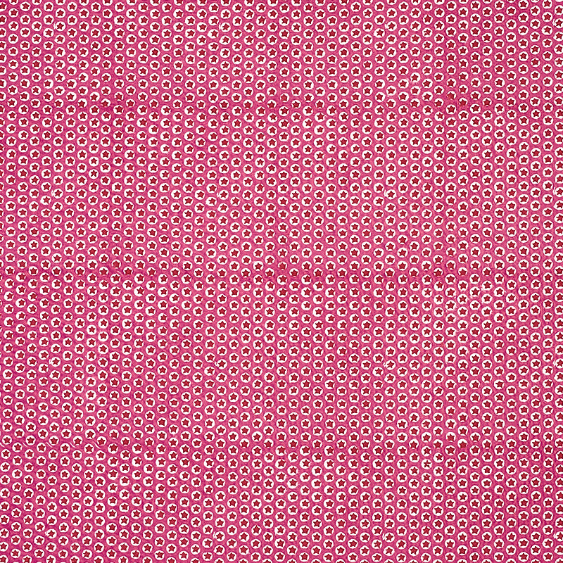 Schumacher Tuk Tuk Hand Block Print Pink Fabric - Eade's Wallpaper