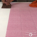 Schumacher Tuk Tuk Hand Block Print Pink Fabric - Eade's Wallpaper