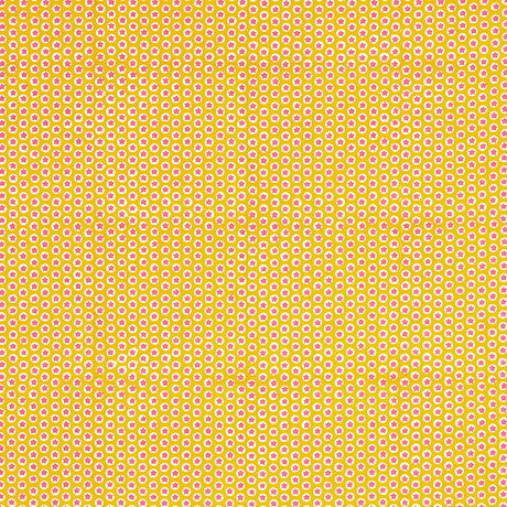 Schumacher Tuk Tuk Hand Block Print Yellow Fabric - Eade's Wallpaper