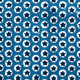 Schumacher Tuk Tuk Hand Block Print Blue Fabric - Eade's Wallpaper