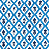 Schumacher Buti Hand Block Print Blue Fabric