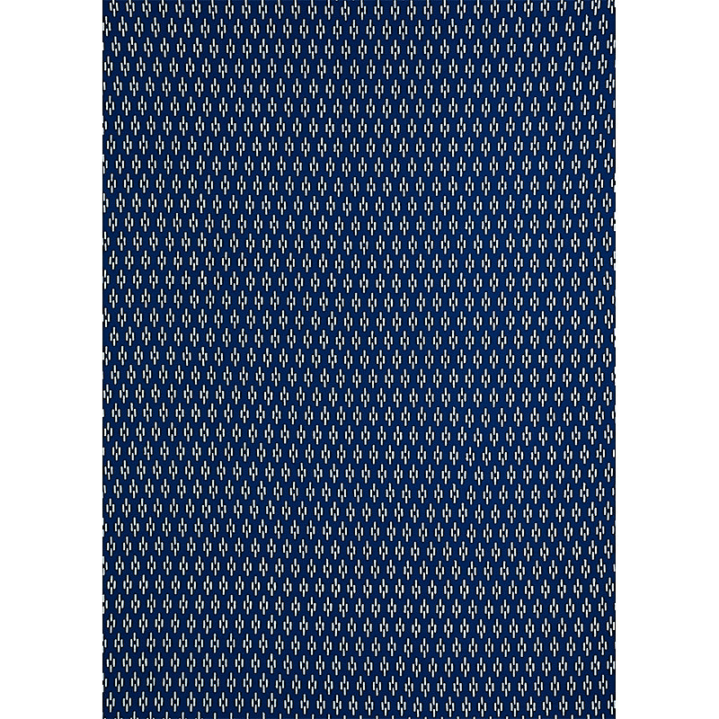 Schumacher Dash Hand Block Print Indigo Fabric