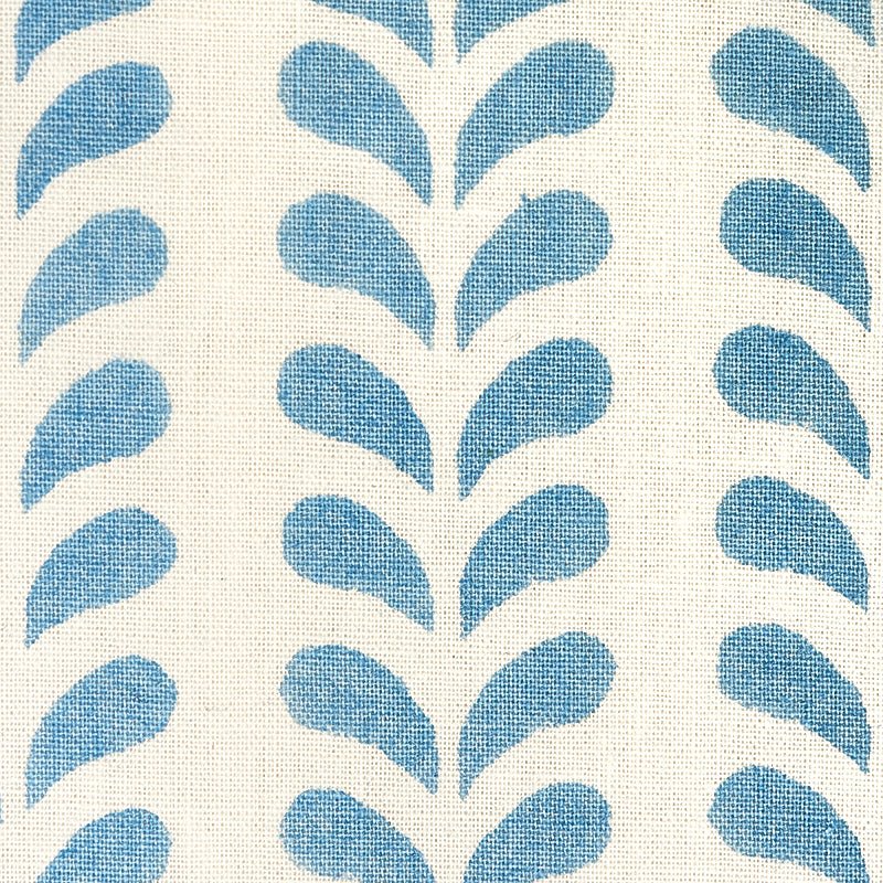 Schumacher Bindi Hand Block Print Blue Fabric
