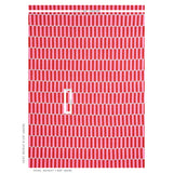 Schumacher Luna Hand Block Print Pink & Red Fabric - Eade's Wallpaper