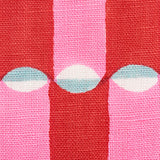 Schumacher Luna Hand Block Print Pink & Red Fabric - Eade's Wallpaper