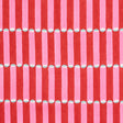 Schumacher Luna Hand Block Print Pink & Red Fabric - Eade's Wallpaper