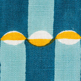 Schumacher Luna Hand Block Print Blue & Turmeric Fabric - Eade's Wallpaper