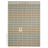 Schumacher Oak Hand Block Print Blue Fabric - Eade's Wallpaper