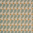Schumacher Oak Hand Block Print Blue Fabric - Eade's Wallpaper