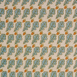 Schumacher Oak Hand Block Print Blue Fabric - Eade's Wallpaper