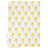Schumacher Marigold Hand Block Print Yellow Fabric - Eade's Wallpaper