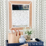 Schumacher Torbay Hand Blocked Print Green Fabric - Eade's Wallpaper