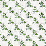 Schumacher Torbay Hand Blocked Print Green Fabric - Eade's Wallpaper