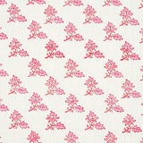 Schumacher Torbay Hand Blocked Print Pink Fabric - Eade's Wallpaper