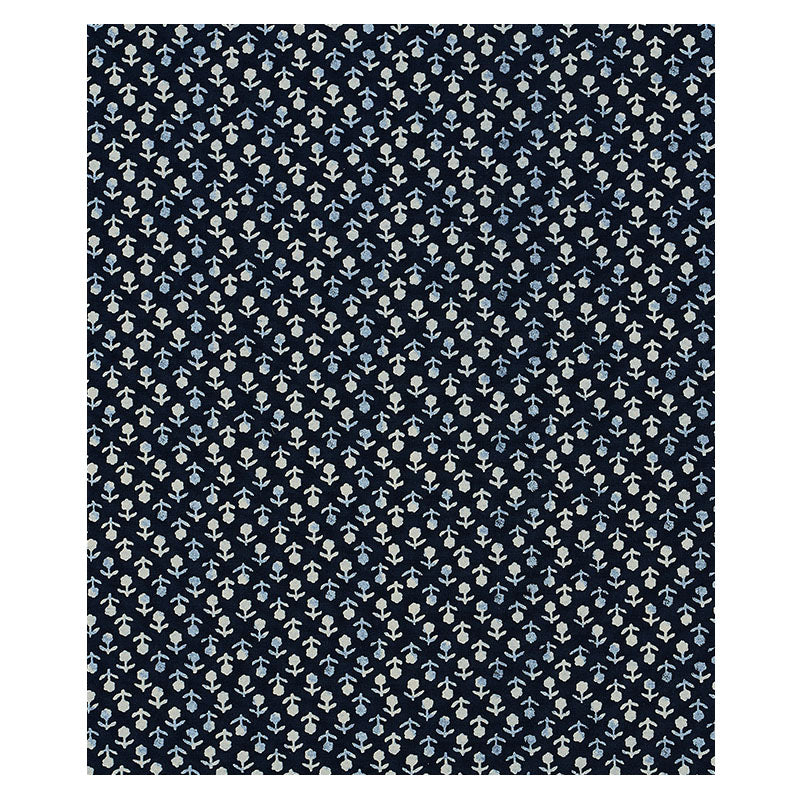 Schumacher Beatriz Handprint Indigo Fabric