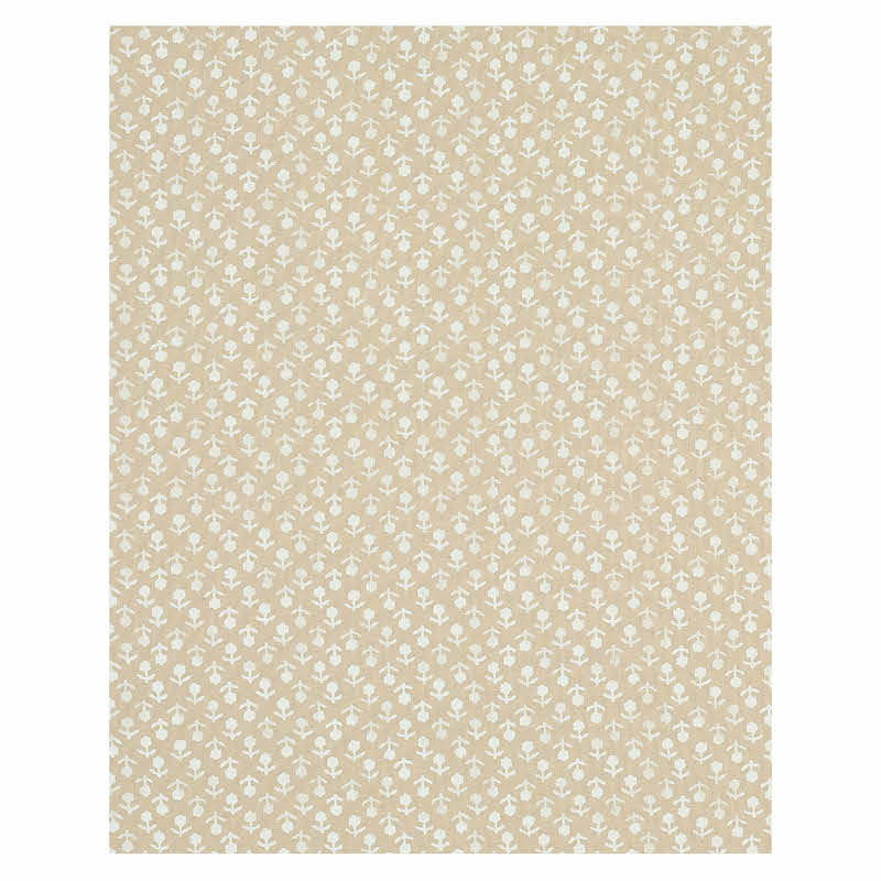 Schumacher Beatriz Handprint Natural Fabric