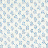 Schumacher Aditi Hand Blocked Print Blue Fabric