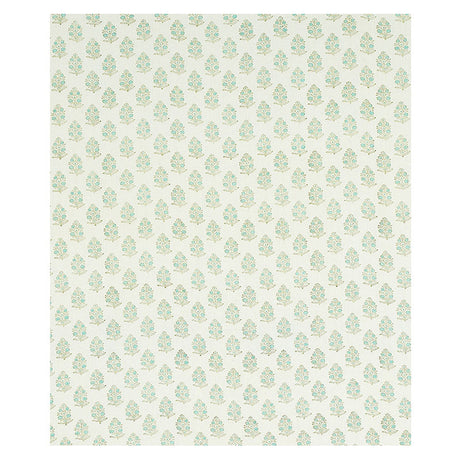 Schumacher Aditi Hand Blocked Print Green Fabric