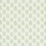Schumacher Aditi Hand Blocked Print Green Fabric