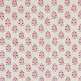 Schumacher Aditi Hand Blocked Print Pink Fabric