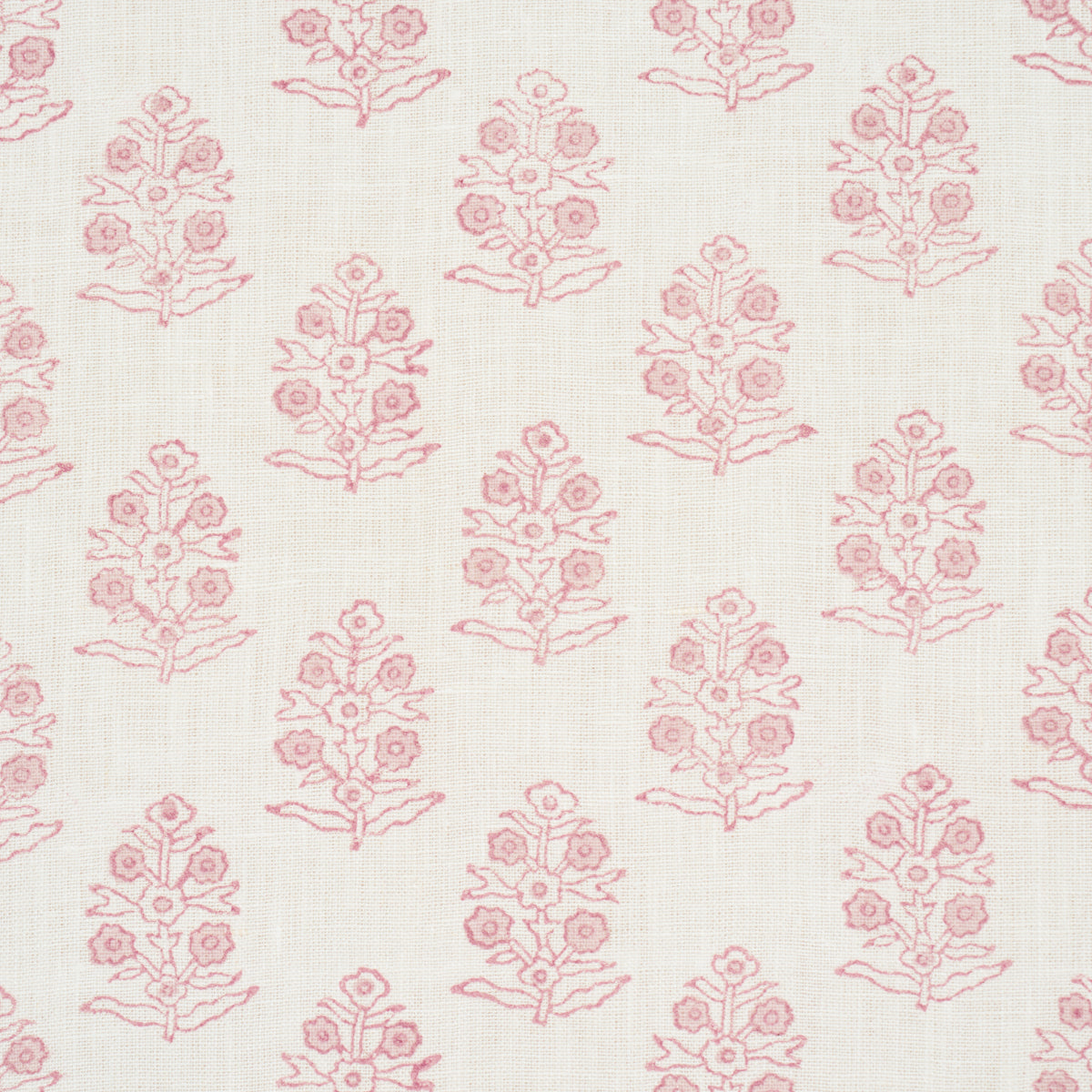 Schumacher 179365 ADITI HAND BLOCKED PRINT in BLUSH Fabric -