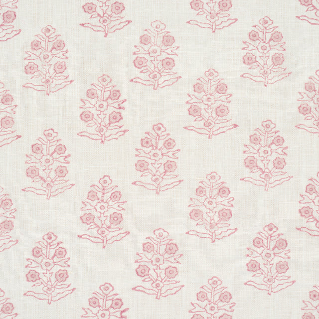 Schumacher 179365 ADITI HAND BLOCKED PRINT in BLUSH Fabric -