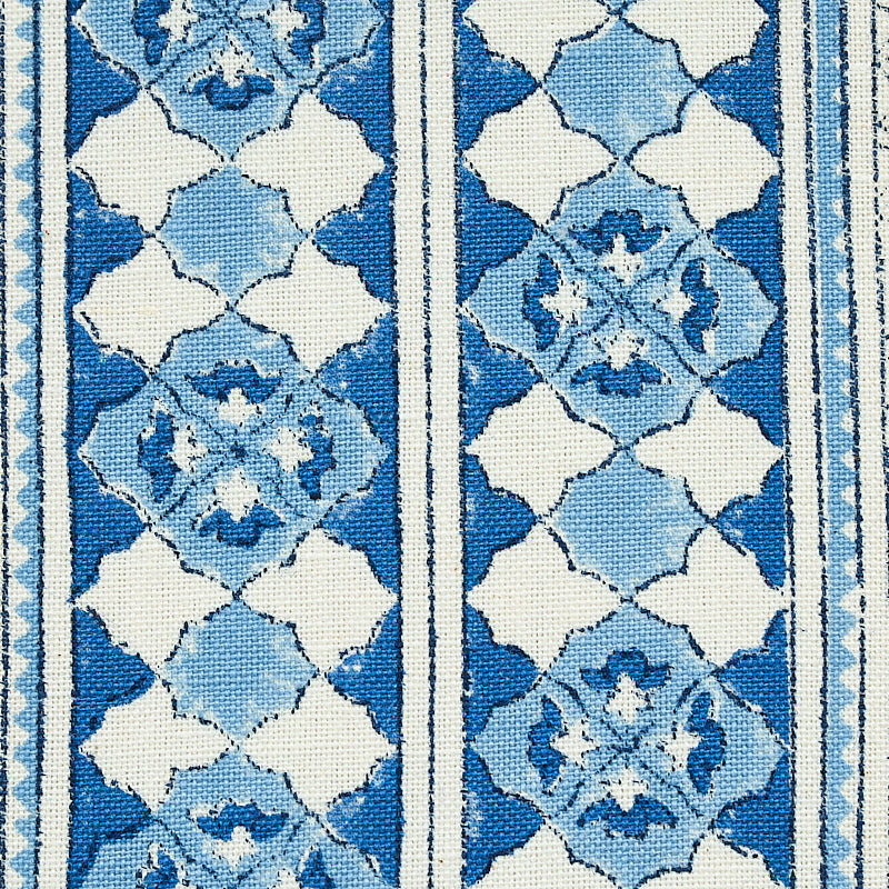 Schumacher Amira Hand Blocked Print  Fabric