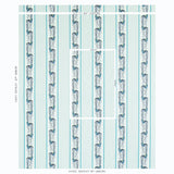 Schumacher Aleksy Stripe Teal Fabric