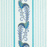 Schumacher Aleksy Stripe Teal Fabric