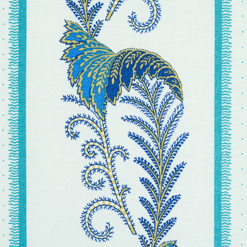 Schumacher Aleksy Stripe Teal Fabric