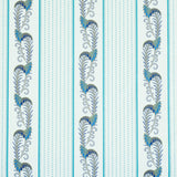 Schumacher Aleksy Stripe Teal Fabric