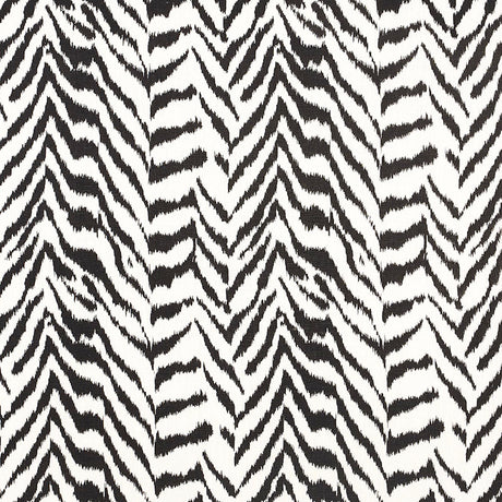 Schumacher Quincy Hand Print Black Fabric - Eade's Wallpaper