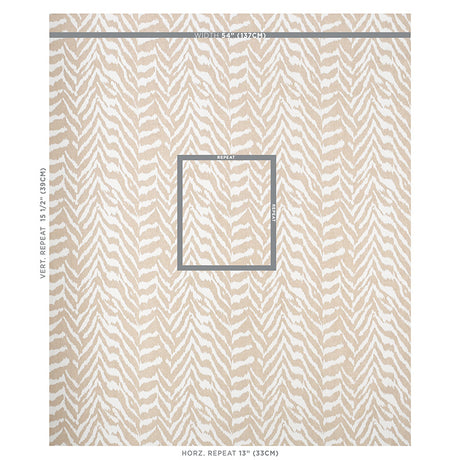 Schumacher Quincy Hand Print Natural Fabric - Eade's Wallpaper